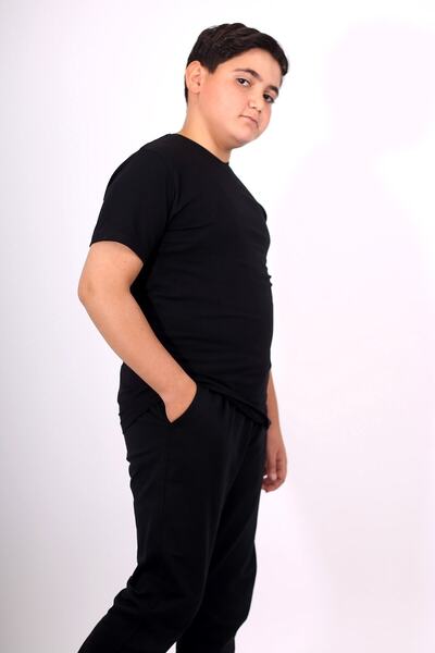 çiko kids Unisex 1 απλό φούτερ Jogger και 1 απλό βαμβακερό μπλουζάκι Basic