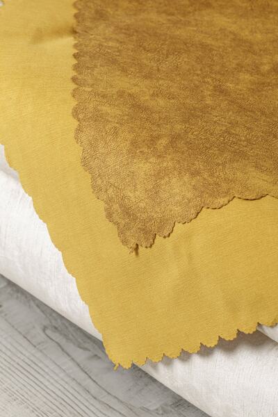 VELERDE HOME Κάλυμμα καναπέ-κρεβάτι διπλής όψης Vessel Mustard Battal με κάλυμμα μανίκια