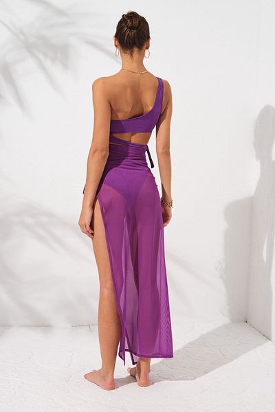 Pierre Cardin Fusta unică din tul cu fantă violet 231807