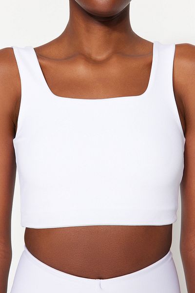Trendyol Collection Sport-BH - Weiß - Unifarben