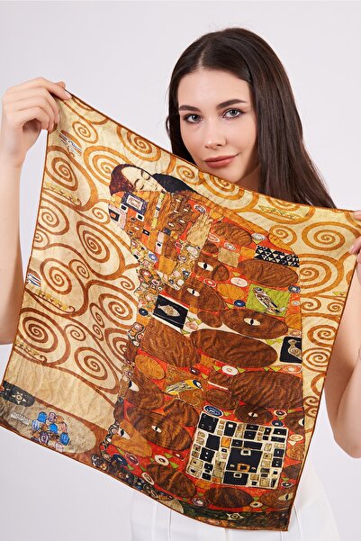 Nomads Felt 100% Silk Scarf Bandana| Gustav Klimt Tree Of Life