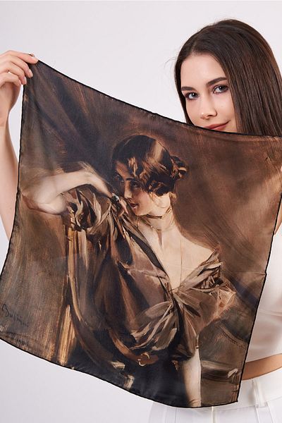 Nomads Felt 100% Silk Scarf Bandana| Giovanni Boldini Cleo De Merode