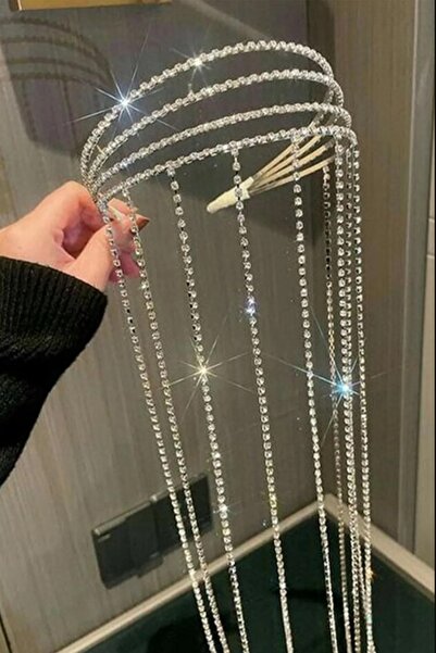 ecrin tuhafiye hobi Kristal Taşlı 4 Sıralı Özel Tasarım Taç