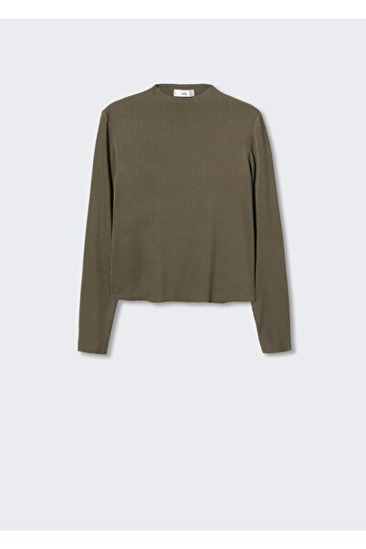 MANGO Woman Πλισέ μπλουζάκι