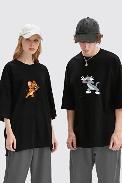 macklin Unisex Femei Bărbați Tom și Jerry imprimat Lover Couple Combinație De...