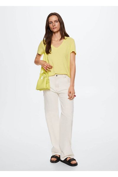 MANGO Woman Tricou amestecat in bumbac