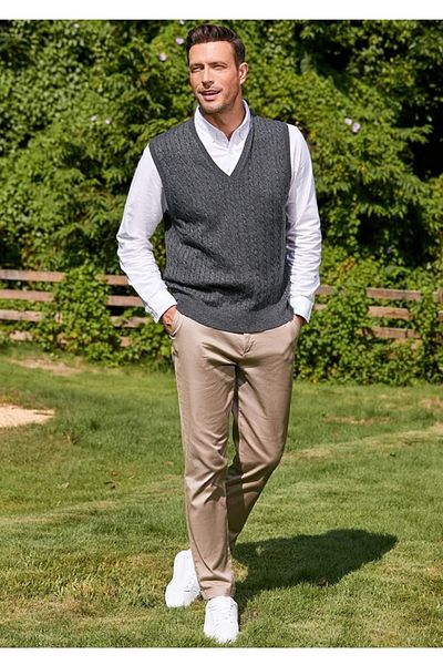 youknitwear you Pulover de tricotaj pentru bărbați Lounge