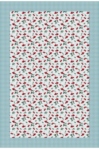 WENESSİ Față de masă din material textil cu imprimeu cireș (140×180CM)