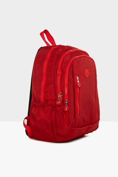 Bagmori Red Women's Multi-Zipper, Multi-Pocket Large Backpack M000007892