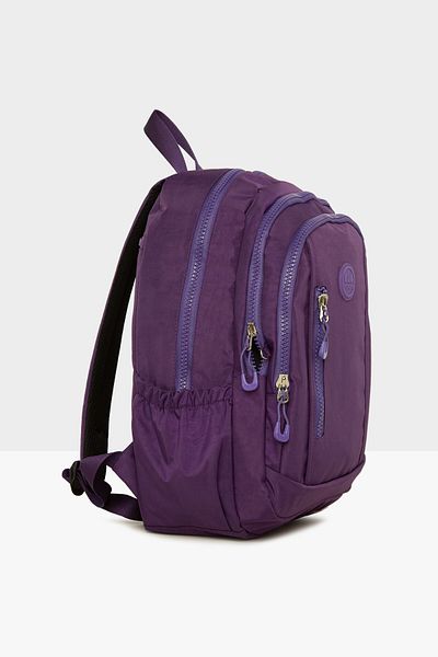 Bagmori Purple Women's Multi-Zip Multi-Pocket Large Backpack M000007892