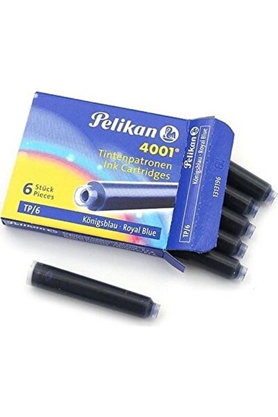Pelikan Dolmakalem Kartuşu 4001 Kısa Boy Mavi 6'lı