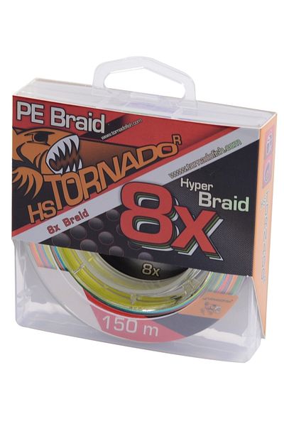 Tornado 150m 8x 0.10mm 9.7kg Marbled (multi) Rope Line