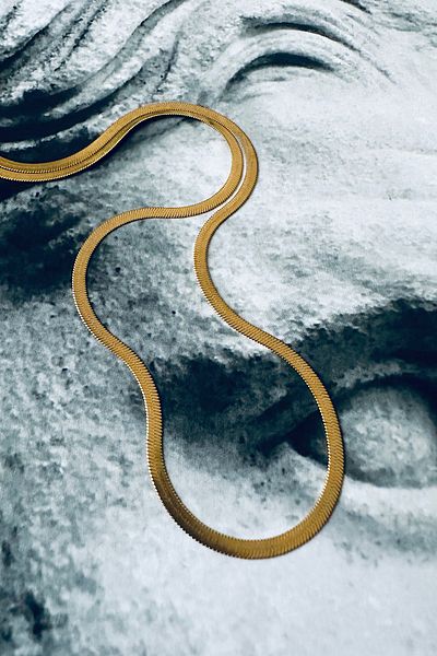 CAPO by Aytaç Yamaç 316l Stainless Steel Italian Flat Chain Necklace 2mm Thickness 50cm Length