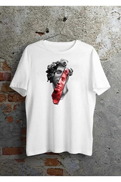 Tarzsokak Tricou unisex din bumbac cu imprimeu Sculpture oversize, culoare al...