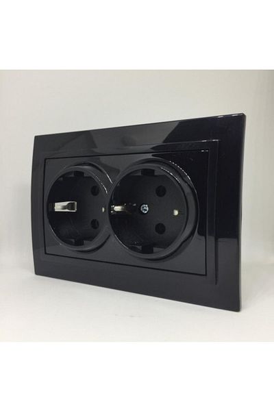 ELBİ Double Socket Black Decorative