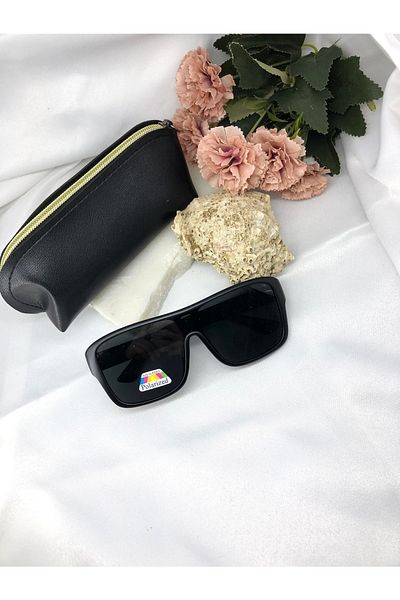 Di Caprio Raso Rectangular Matte Black Men's Sunglasses