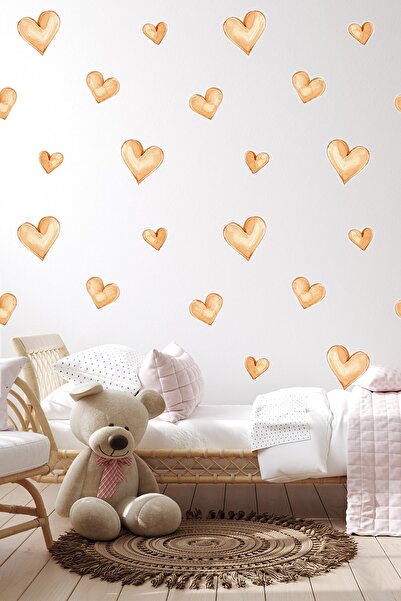 PANDA SOKAĞI Pastel Soft 3D Hearts - Change the Air of Your Room 200 Hearts