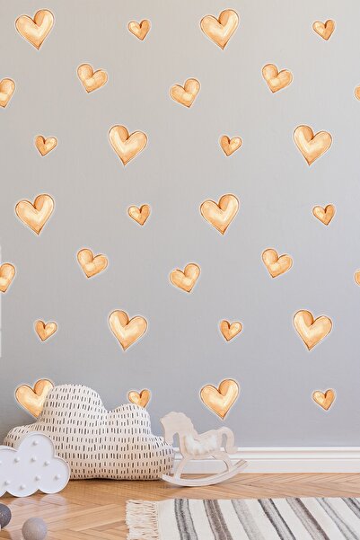 PANDA SOKAĞI Pastel Soft 3D Hearts - Change the Air of Your Room 200 Hearts
