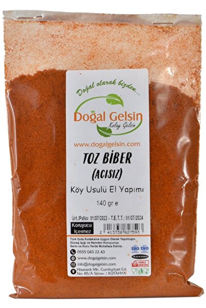 Doğal Olarak Simav'dan Doğal Gelsin Kolay Gelsin Acısız Toz Biber - 140 gr