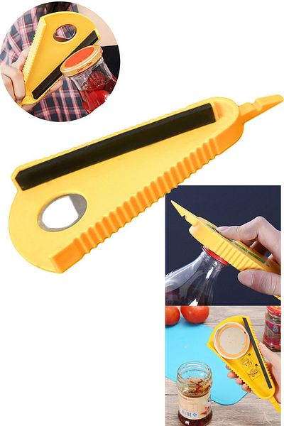 TechnoStation V-Shaped Opener New Generation Multi-Function Jar Lid Opener 5-Function Bottle Lid Opener