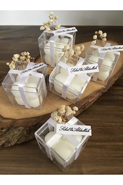 Genel Markalar 35 Adet Kutulu Bubble Mum Nikah Düğün Nişan Davet Özel Gün Hed...