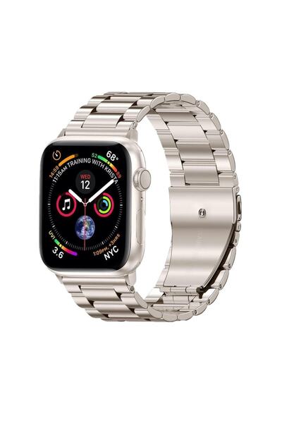 UnDePlus Apple Watch 42mm 44mm 45mm 49mm Kordon Klipsli Metal Kordon 04-a 1/2/3/4/5/6/se/se2/7/8/9/ultra 1/2