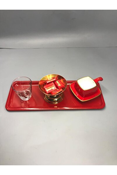 Mira züccaciye Paslanmaz Çelik Kırmızı Renk Baton Servis , Çay ,kahve ,ikraml...
