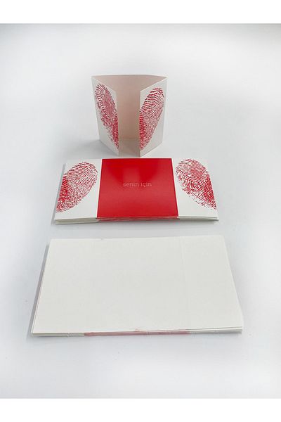 carton box Valentine's Day Card with Fingerprint Detail 12 Pack