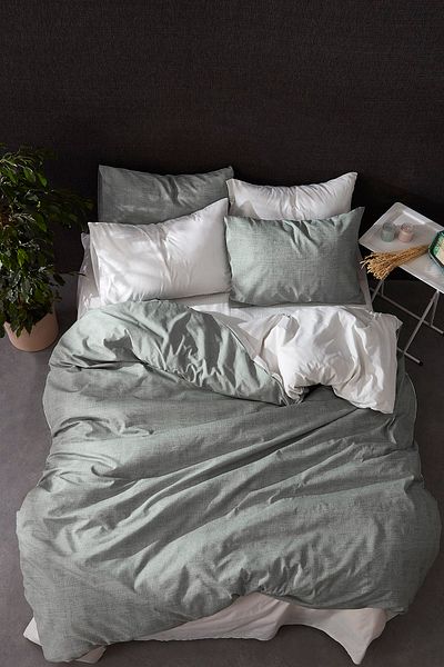 BONJARDİNHOME Σετ Παπλωματοθήκη Διπλής Όψης 100% Βαμβακερή