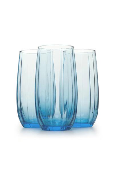 Paşabahçe Linka Water Soft Drink Glass Turquoise 3 Piece 420415
