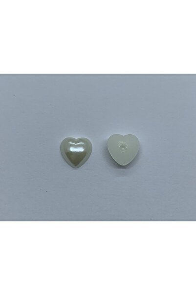 Cem Davetiye Decoration Stone Heart Shaped Pearl White 10mm 2000 Pieces Plastic Stones