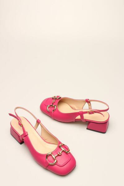 ROVIGO Fuchsia Skin Buckle Women's Heels