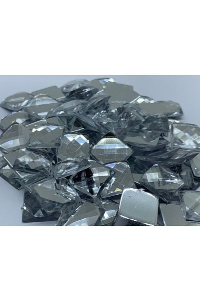 Cem Davetiye Decoration Stone Square Crystal 12mm 1000 Pieces Polyester Stones