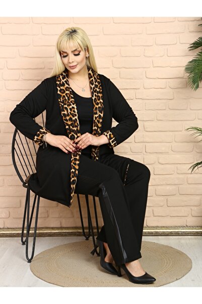 LİKRA Women's Large Size Garni Detail Style Cut Two Thread Jacket