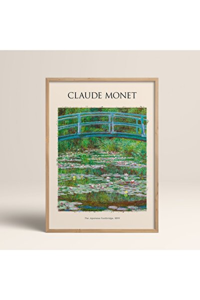 HOMEPACK Ahşap Çerçeveli Claude Monet The Japanese Footbridge Art Tablo