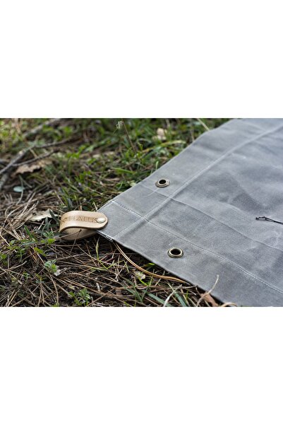 halusbushcraft 70x70 Cm Balmumu Kanvas Bushcraft Ve Kamp Zemin Matı / Tarp, D...