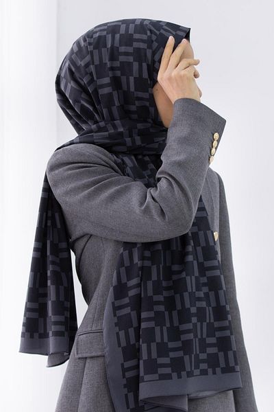 Vissona Γυναικείο σάλι Luxury Medina Silk Μαύρο