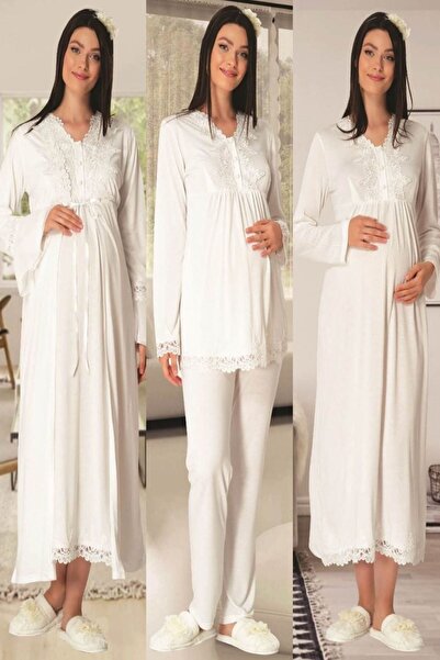 ByLohusa طقم كاربيديم للحوامل والأمومة من الدانتيل إكرو 1519