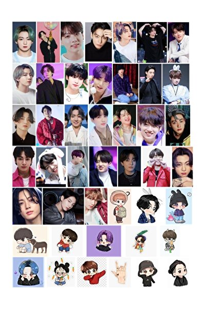 REN AKSESUAR Autocolant Kpop Bts Jungkook 50 buc