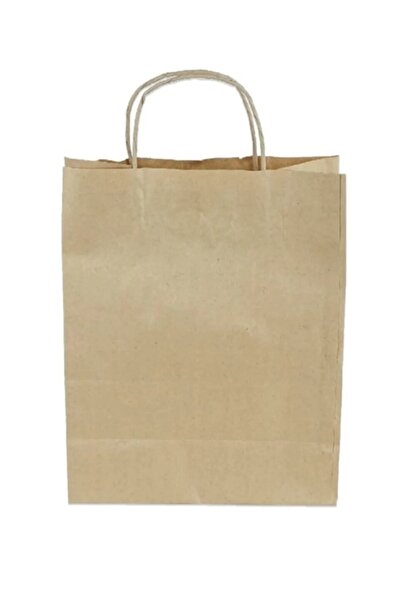 Glora Kağıt Çanta Kraft Büküm Sap 22*28*11 100 Adet