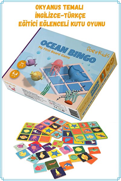 DoerKids Tombala - Okyanus Temalı Çocuk Tombalası 2 - 6 Yaş