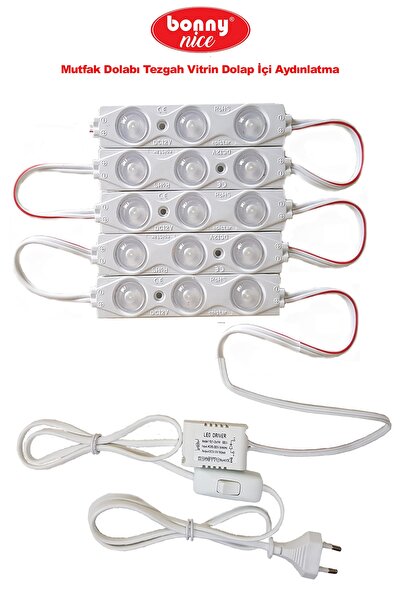 Genel Markalar Mutfak Dolabı Tezgah Vitrin Dolap Içi Aydınlatma Modül Led Bey...