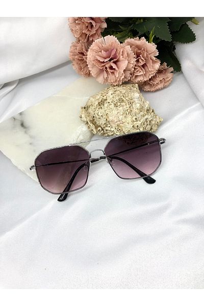 Di Caprio Lere Geometric Purple Men's Sunglasses