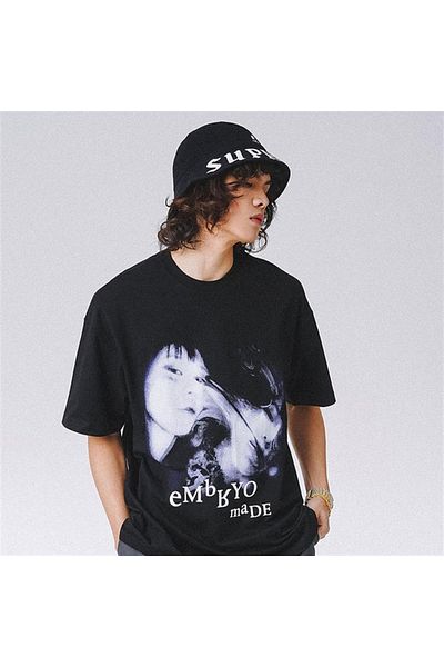 Touz Μπλουζάκι Hakatumoda Embryo Made Black Unisex Oversize