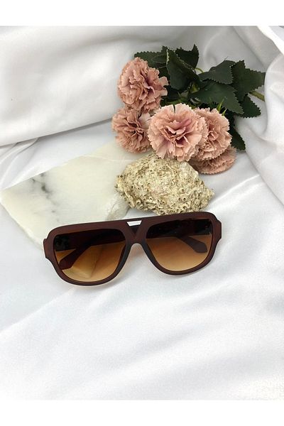 Di Caprio Purla Design Drop Brown Men's Sunglasses