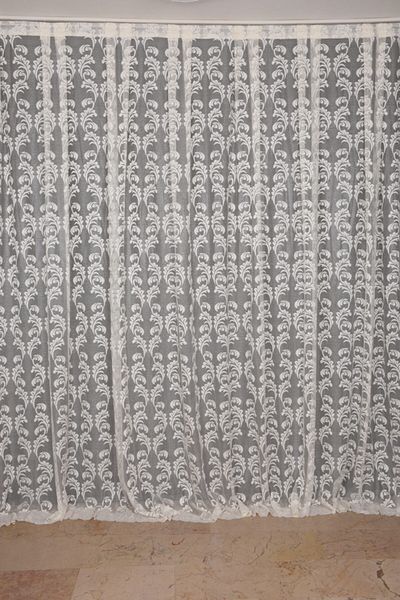 AKÇA TEKSTİL Ivy Cream Color Single Wing Sewn Pleated Background Curtain 300*260 Cm