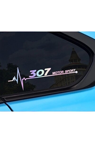 TSC بيجو 307 ملصق زجاجي جانبي لباب السيارة 20 سم × 7 سم هولو كروما