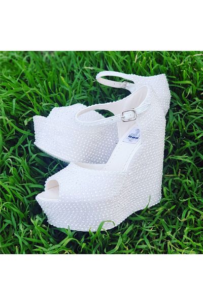 Ayakkabı Tutkusu Stilo ® Pantofi de seară de mireasă lucrați manual cu pietre 12cm