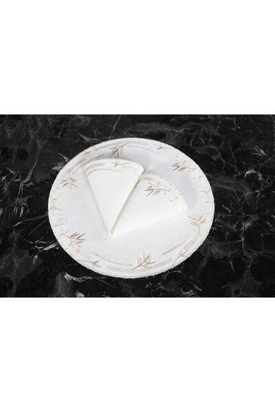 caka home design 2'Lİ SUPLA bamboo NAKIŞLI KETEN EFEKTLİ ( BEJ )