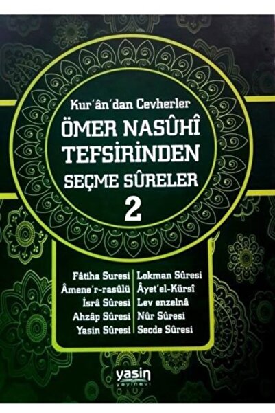 Yasin Yayınevi Kurandan Cevherler 2 Cilt TAKIM Ömer Nasuhi Bilmen Tefsirinden...